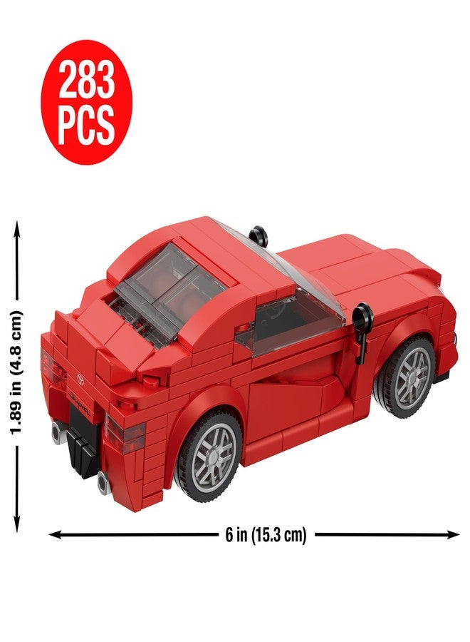 Brickcraft Toyota Supra Now & Then Brick Building Kit (283 Pieces), 2-in-1 Buildable Display Set Featuring 2025 GR & 1988 Supra Models, Collectible Gift for Car Fans & Builders - Image 5